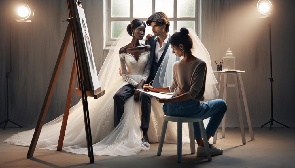 How to draw the bride and groom – Wedding Portrait Art Guide