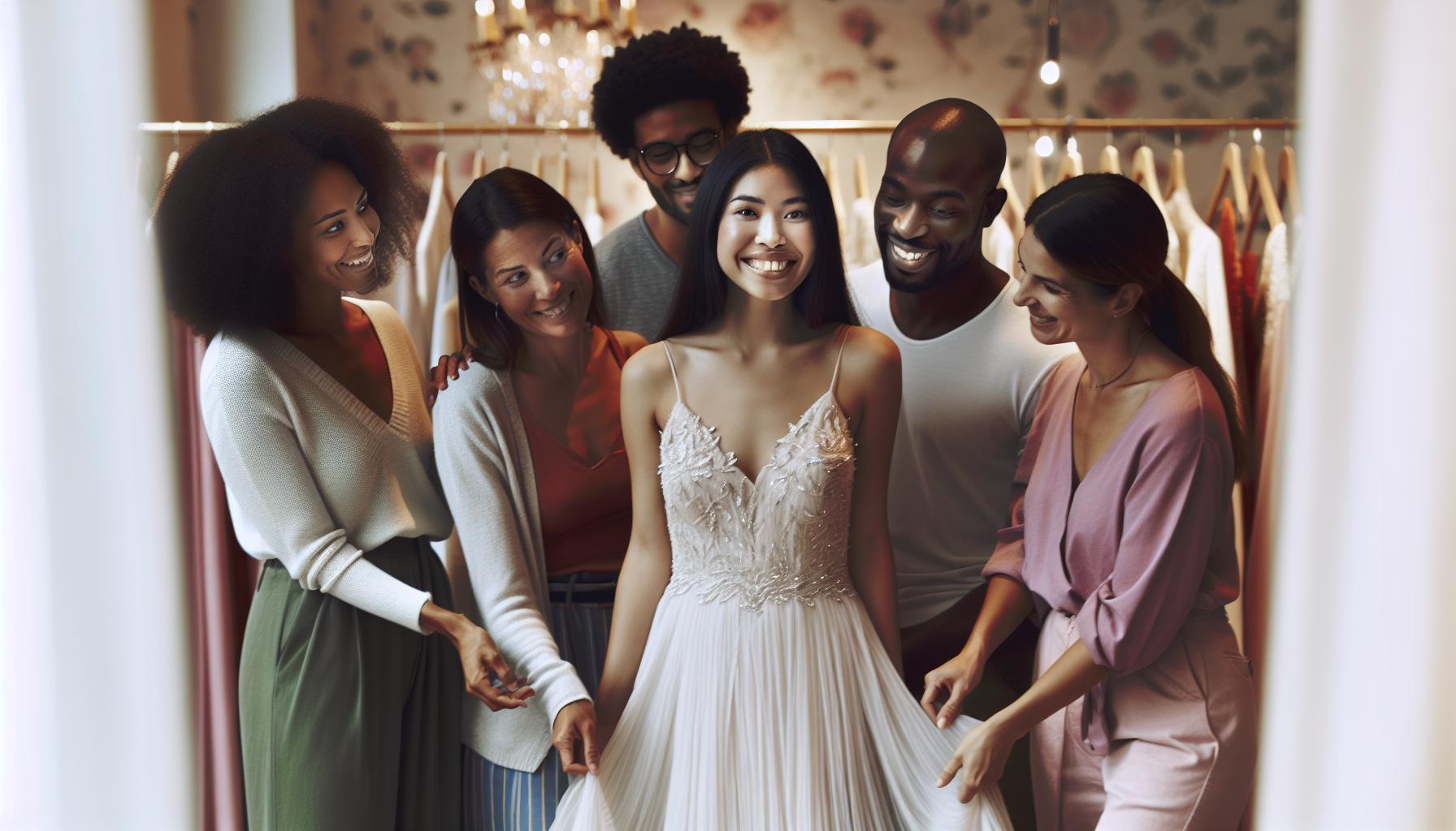 How To Help A Bride Pick Her Dress: Shopping Support Guide 4 The Role of Friends and Family in the Dress Selection
