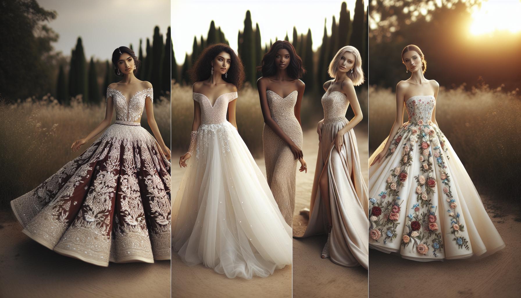 Flattering Poses for Different Wedding Dress Styles