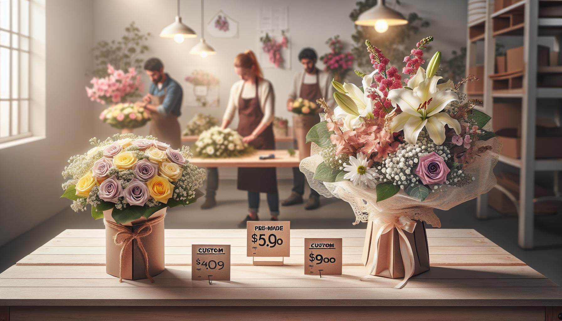Custom vs. Pre-made Bouquets: A Pricing Comparison