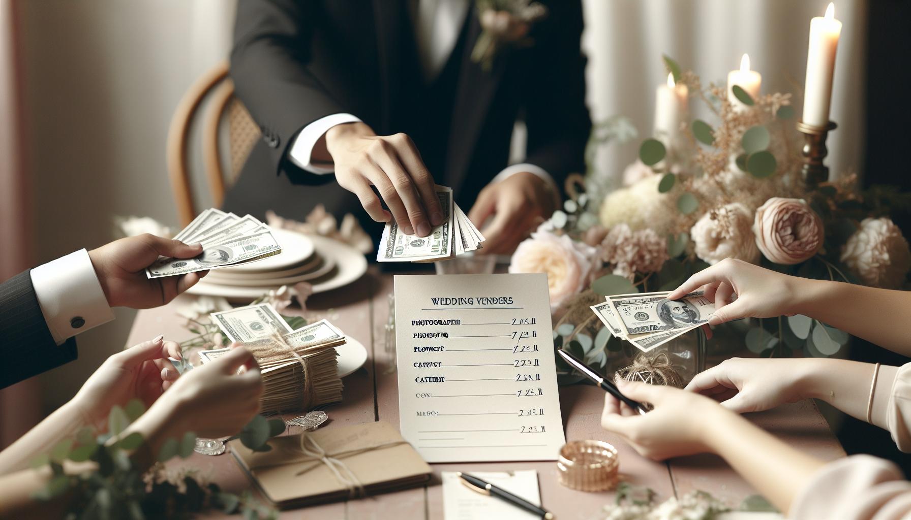 - How Much to Tip Each Type of Wedding Vendor