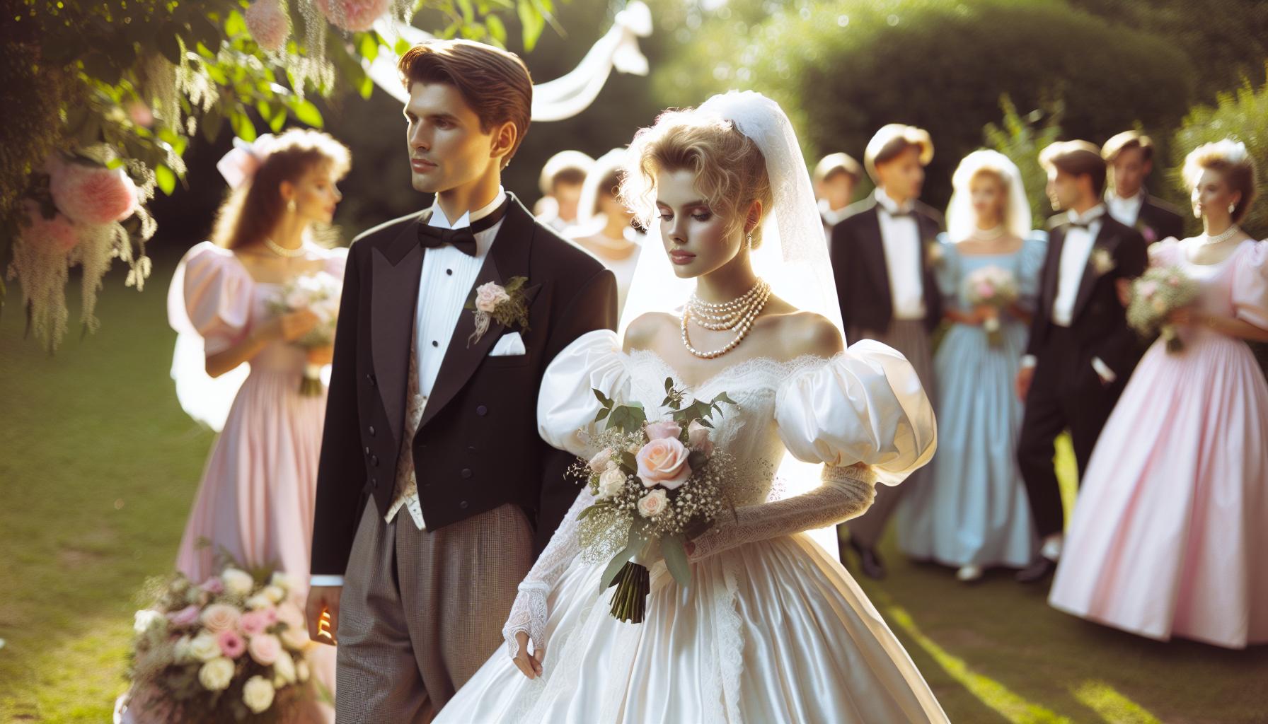 Iconic Elements of 90s Wedding Aesthetics