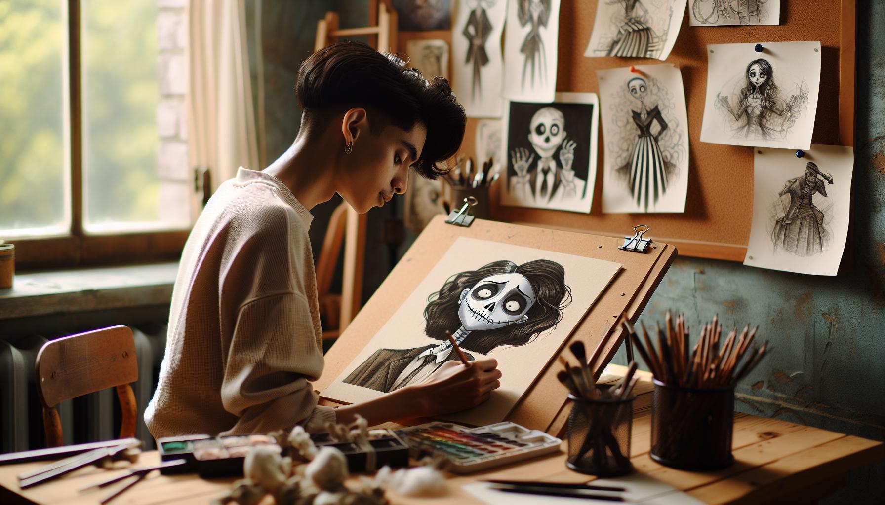 Step-by-Step Guide to Sketching Corpse Bride